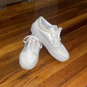 Cream Platform Vans